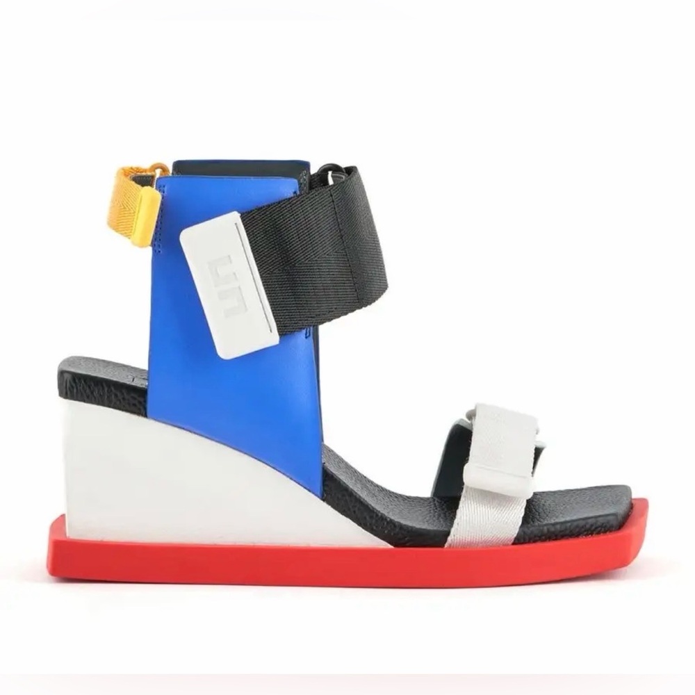 United Nude Black and White Sandals with Red Sole - Picture 15 of 16